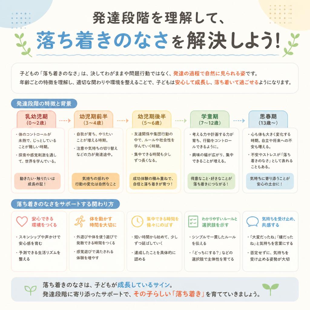 発達段階を理解して、落ち着きのなさを解決しよう！