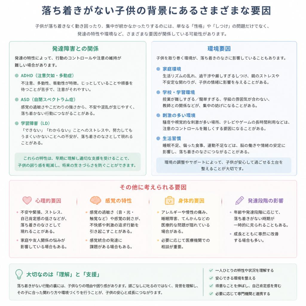 子供の落ち着きのなさの原因