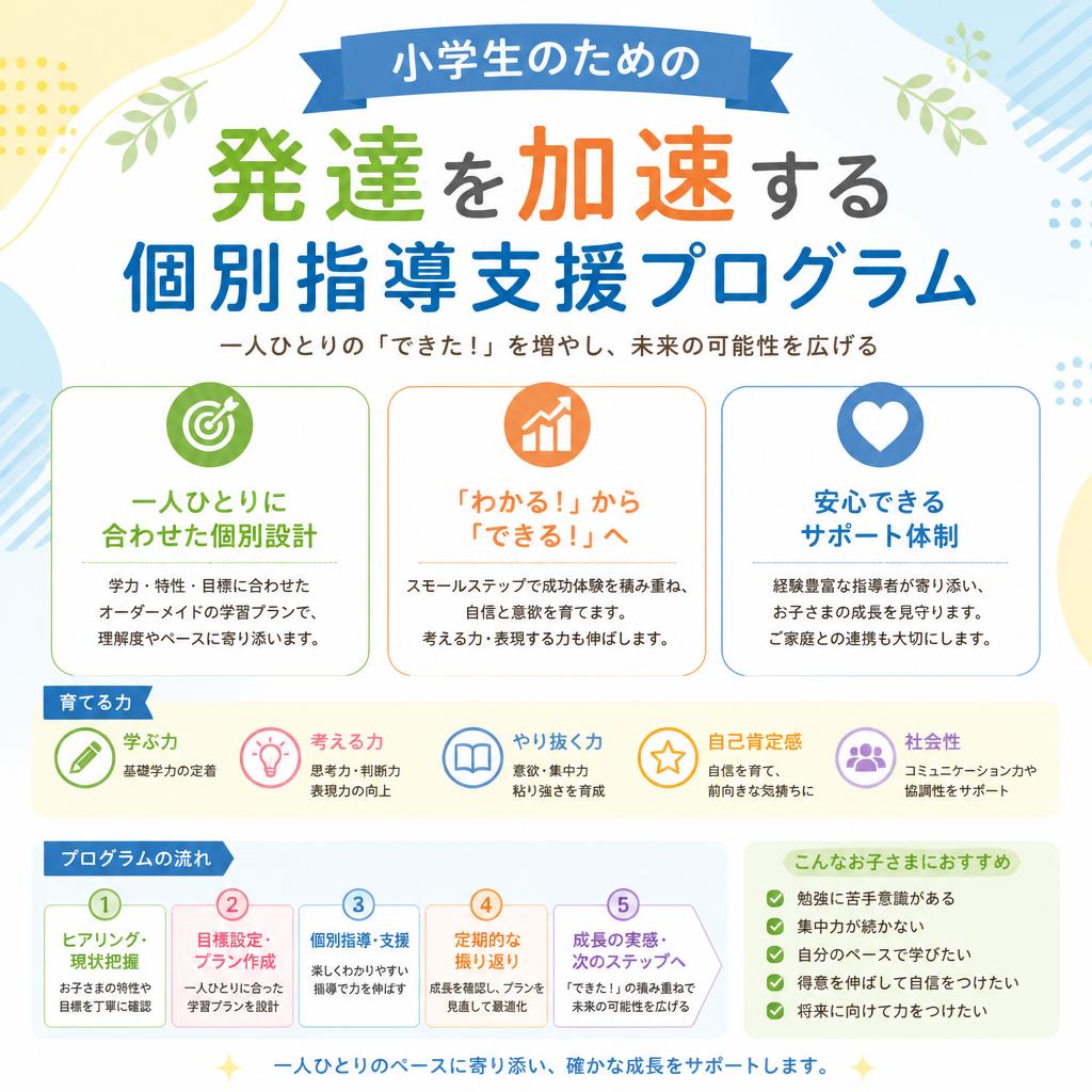 小学生のための発達を加速する個別指導支援プログラム
