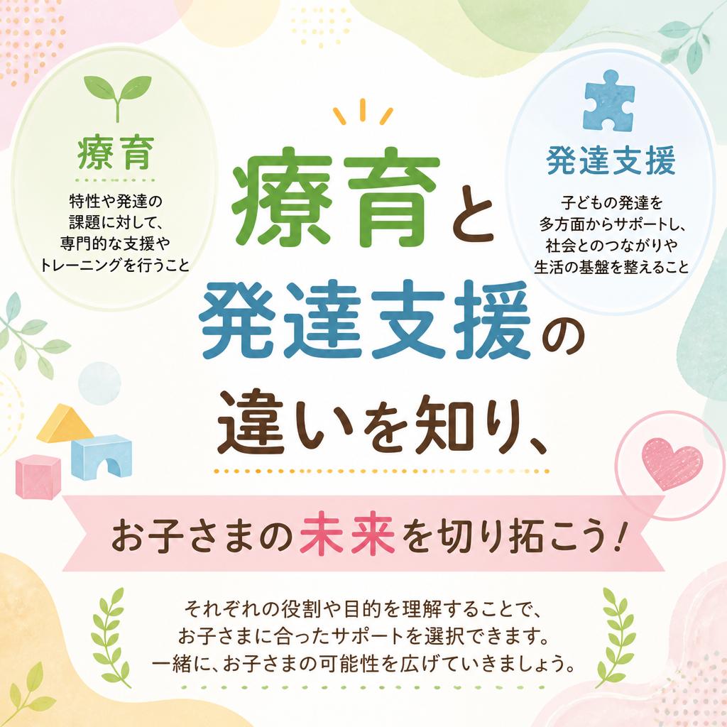 療育と発達支援の違いを知り、お子さまの未来を切り拓こう！