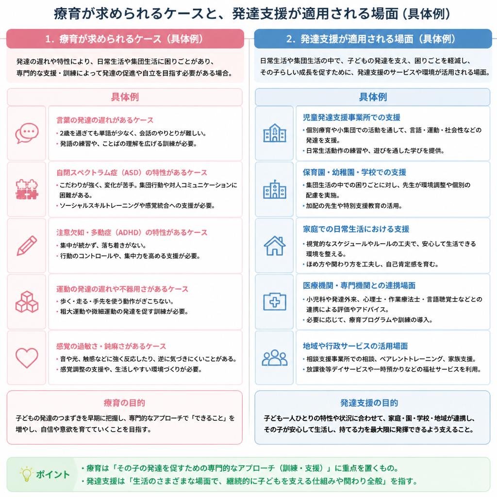 5. 療育が必要なケースと発達支援が必要なケース