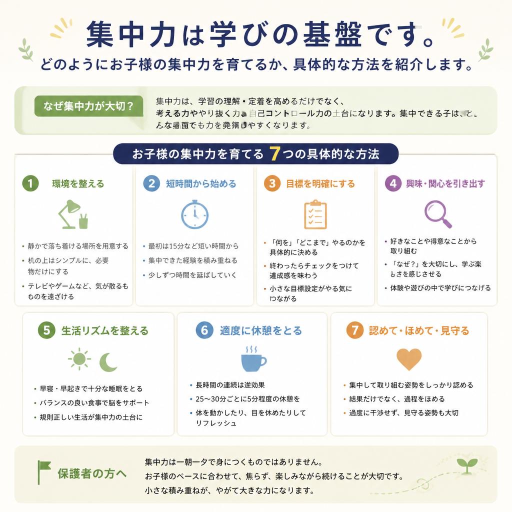 集中力を育てる方法