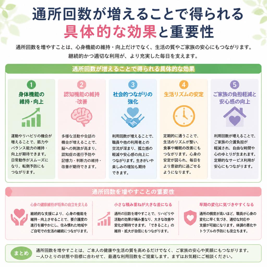 2. 通所回数が持つ影響