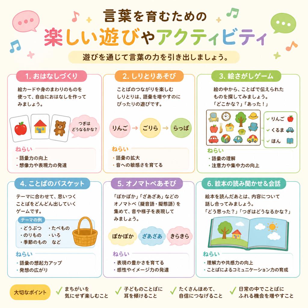 お子さまの言葉を伸ばす遊び