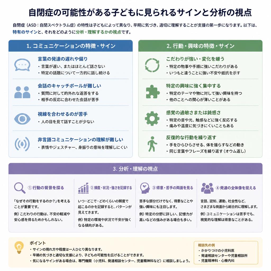 自閉症のサインを見逃さないために